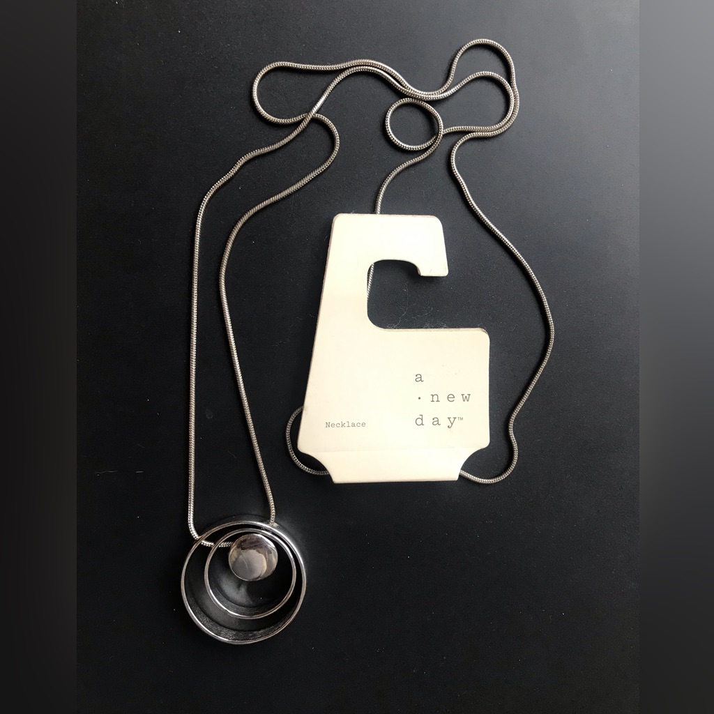 New Silver Color Long Necklace